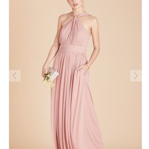 Birds Grey Kiko dress- rose quartz size 4